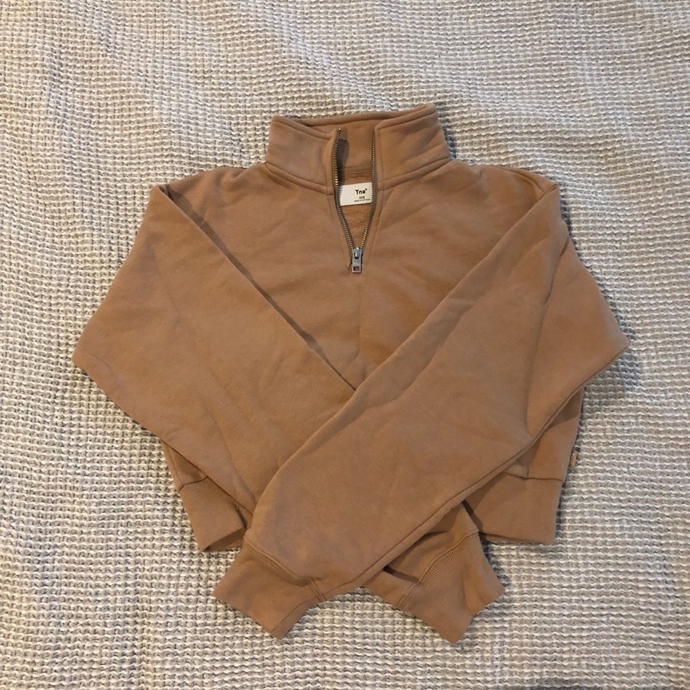 Aritzia quarter zip crop sweatshirt
